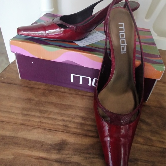Moda Spana Shoes - Moda Spana Slingback Heels Chianti Red Size 8.5